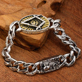 Silver God's Eye Totem Phoenix Bracelet