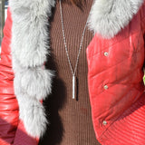 Rhinestone Geometric Long Necklace for Women Costume Jewelry