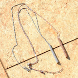 Rhinestone Geometric Long Necklace for Women Costume Jewelry