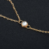 Rhinestone Ring Bracelet Ladies Wrist Chain Jewelry For Women Gift
