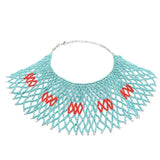 Multi-layer Hollow Rice Bead Necklace Double Stitching