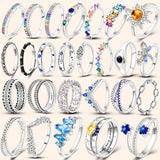 925 Silver Infinity Butterfly Zircon Heart Ring