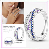 925 Silver Infinity Butterfly Zircon Heart Ring