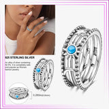 925 Silver Infinity Butterfly Zircon Heart Ring