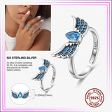 925 Silver Infinity Flower Zircon Heart Ring