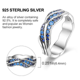 925 Silver Infinity Flower Zircon Heart Ring