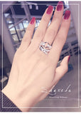 925 Sterling Silver Wedding Engagement Ring For Lover Gift