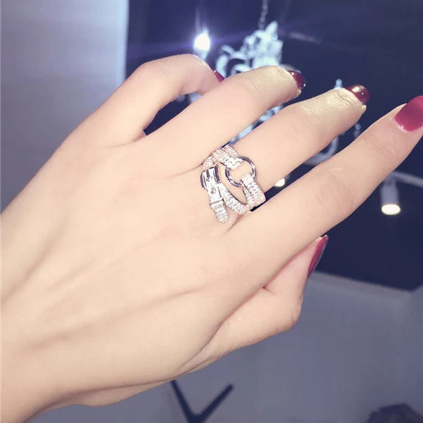 925 Sterling Silver Wedding Engagement Ring For Lover Gift