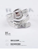 925 Sterling Silver Wedding Engagement Ring For Lover Gift