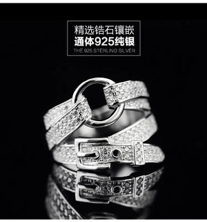925 Sterling Silver Wedding Engagement Ring For Lover Gift