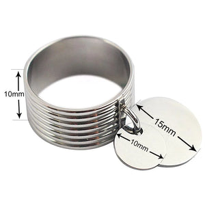 Screw Pattern Rings 316L Stainless Steel & Metal Silver Ring Women Jewelry