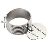 Screw Pattern Rings 316L Stainless Steel & Metal Silver Ring Women Jewelry
