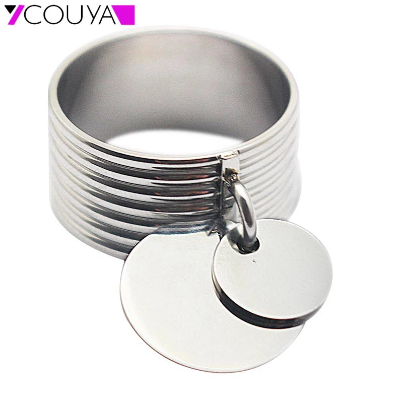 Screw Pattern Rings 316L Stainless Steel & Metal Silver Ring Women Jewelry