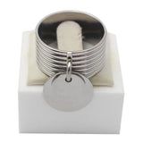 Screw Pattern Rings 316L Stainless Steel & Metal Silver Ring Women Jewelry