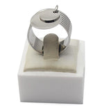 Screw Pattern Rings 316L Stainless Steel & Metal Silver Ring Women Jewelry