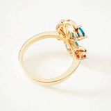 Bohemia Style Flower Stone Wedding Rings for Women
