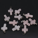 Rose Quartzs Pendant Charms Natural Stone Pink Quartz Crystal Pendants