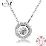 Rotatable Rhinestone Necklace, 925 Sterling Silver Choker