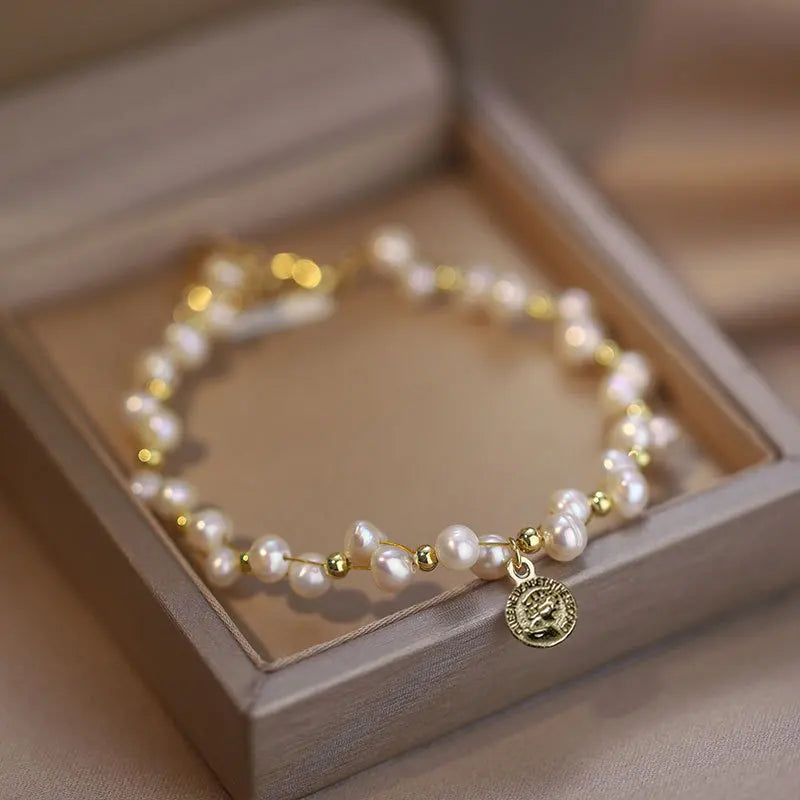 S925 Silver Pearl Bracelet Women Temperament Pearl Bead Bracelet