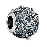 S925 Sterling Silver Daisy Flower Bouquet Charm DIY Jewelry Woman Gift
