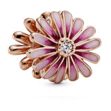 S925 Sterling Silver Daisy Flower Bouquet Charm DIY Jewelry Woman Gift