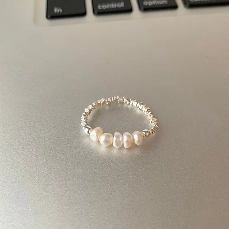 Baroque Pearl 925 Sterling Silver Ladies Ring