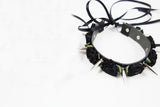 Harajuku Spikes Flower Rivets Collar Punk Rock Choker Necklace