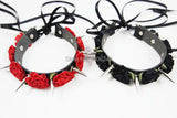 Harajuku Spikes Flower Rivets Collar Punk Rock Choker Necklace