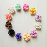 Sexy Harajuku Leather Punk Choker Necklace Flower Gold-color Rivets Collar