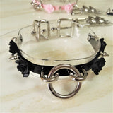 Harajuku Leather Punk Choker Necklace Rivets Collar