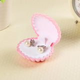 Shell Shape Velvet Jewelry Box for Wedding Engagement