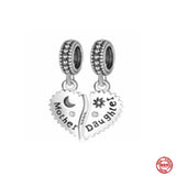 Silver 925 Couple Love Beads Tower Camera Pendant for Bracelets DIY