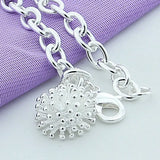 925 Silver Round Fireworks Chain Link Bracelet High Jewelry