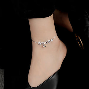 Vintage Coin Bell Anklet for Women Girls Summer Beach Jewelry