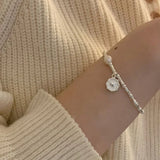 Sparkling Adjustable Bracelet for Women Pearl Wedding Party Jewelry