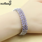 Silver CZ Huge Bracelet for Women