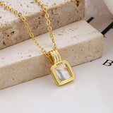 925 Sterling Silver Square Friary Necklace Female Ins Style Clavicle Chain