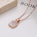 925 Sterling Silver Square Friary Necklace Female Ins Style Clavicle Chain