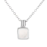 925 Sterling Silver Square Friary Necklace Female Ins Style Clavicle Chain