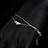 925 Sterling Silver Double Layer Chain Bracelet