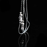 925 Sterling Silver Double Layer Chain Bracelet