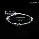 925 Sterling Silver Double Layer Chain Bracelet