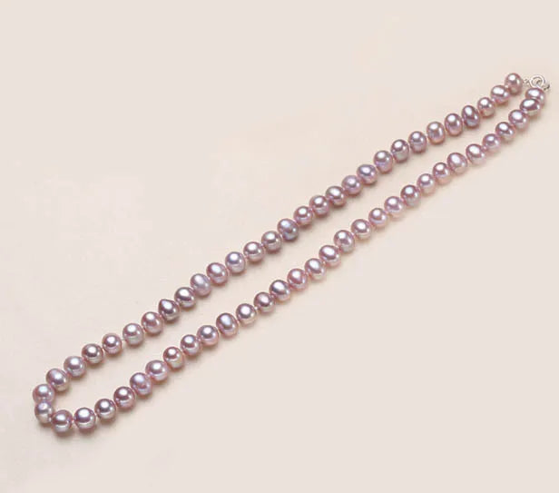 Joker AA Freshwater 6-7MM Pearl Necklace 925 Silver Clasp