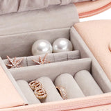 Portable Rectangle Jewelry Box Tassel Earrings Storage