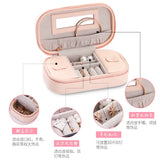 Portable Rectangle Jewelry Box Tassel Earrings Storage