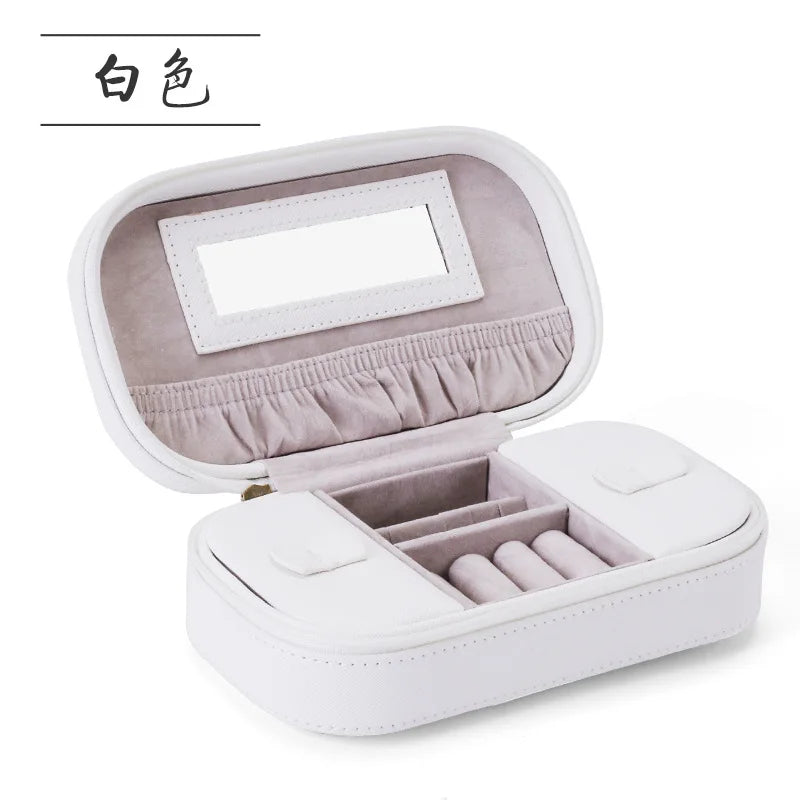 Portable Rectangle Jewelry Box Tassel Earrings Storage
