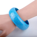 Chunky Turquoise Bangle Bracelet for Women