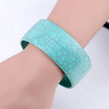 Chunky Turquoise Bangle Bracelet for Women