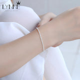 925 Silver Twisted Wave Bracelet Delicate Spin Pattern Hand Chain Jewelry