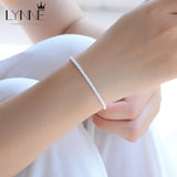 925 Silver Twisted Wave Bracelet Delicate Spin Pattern Hand Chain Jewelry